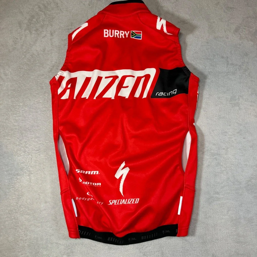 Specialized Racing‎ Cycling Vest Red White Burry Stander Windtex Mens XS